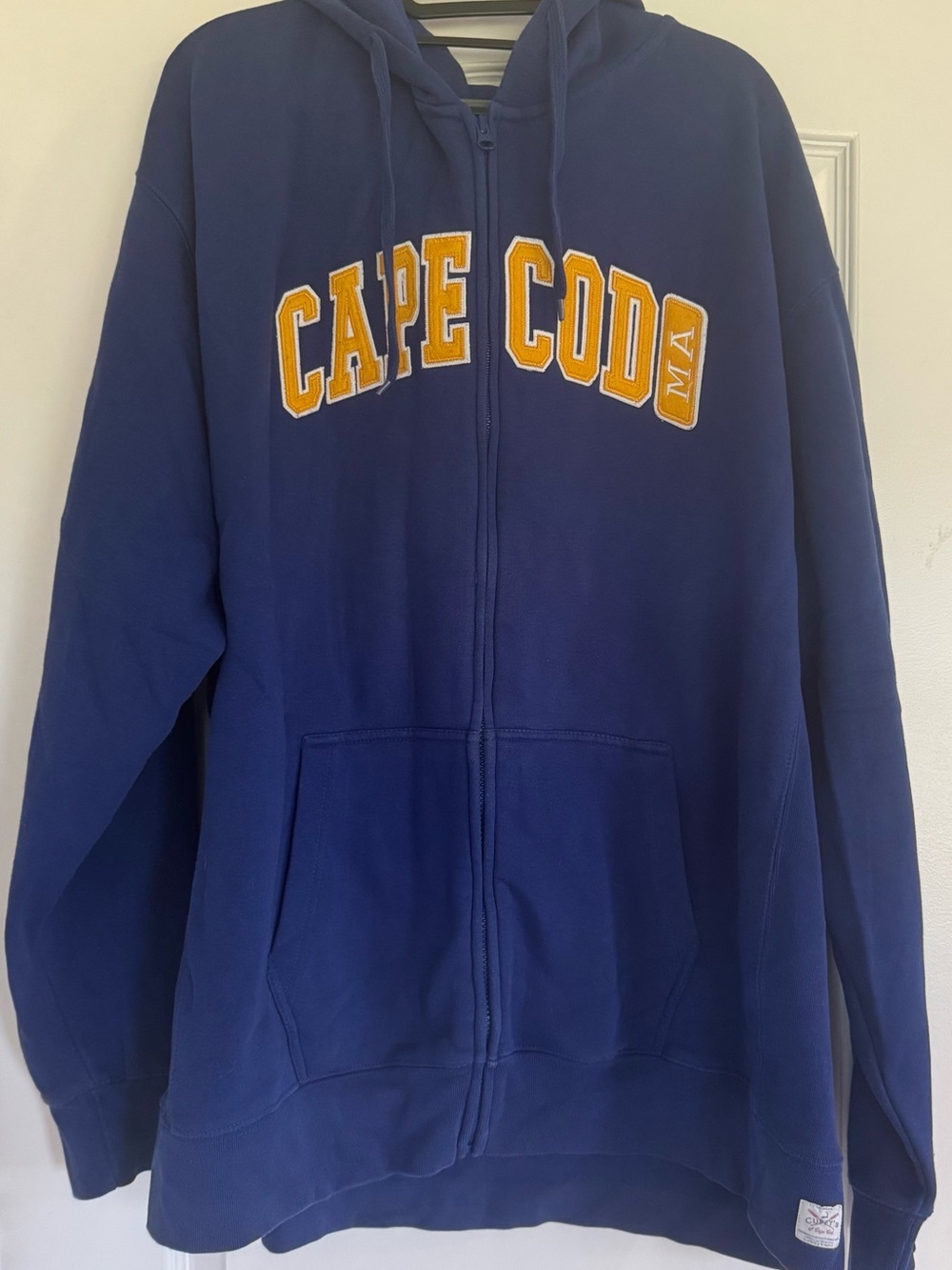 Cuffy’s Cape Cod MA 2XL Full Zip Hoodie Blue Embroidered Sweatshirt Coastal